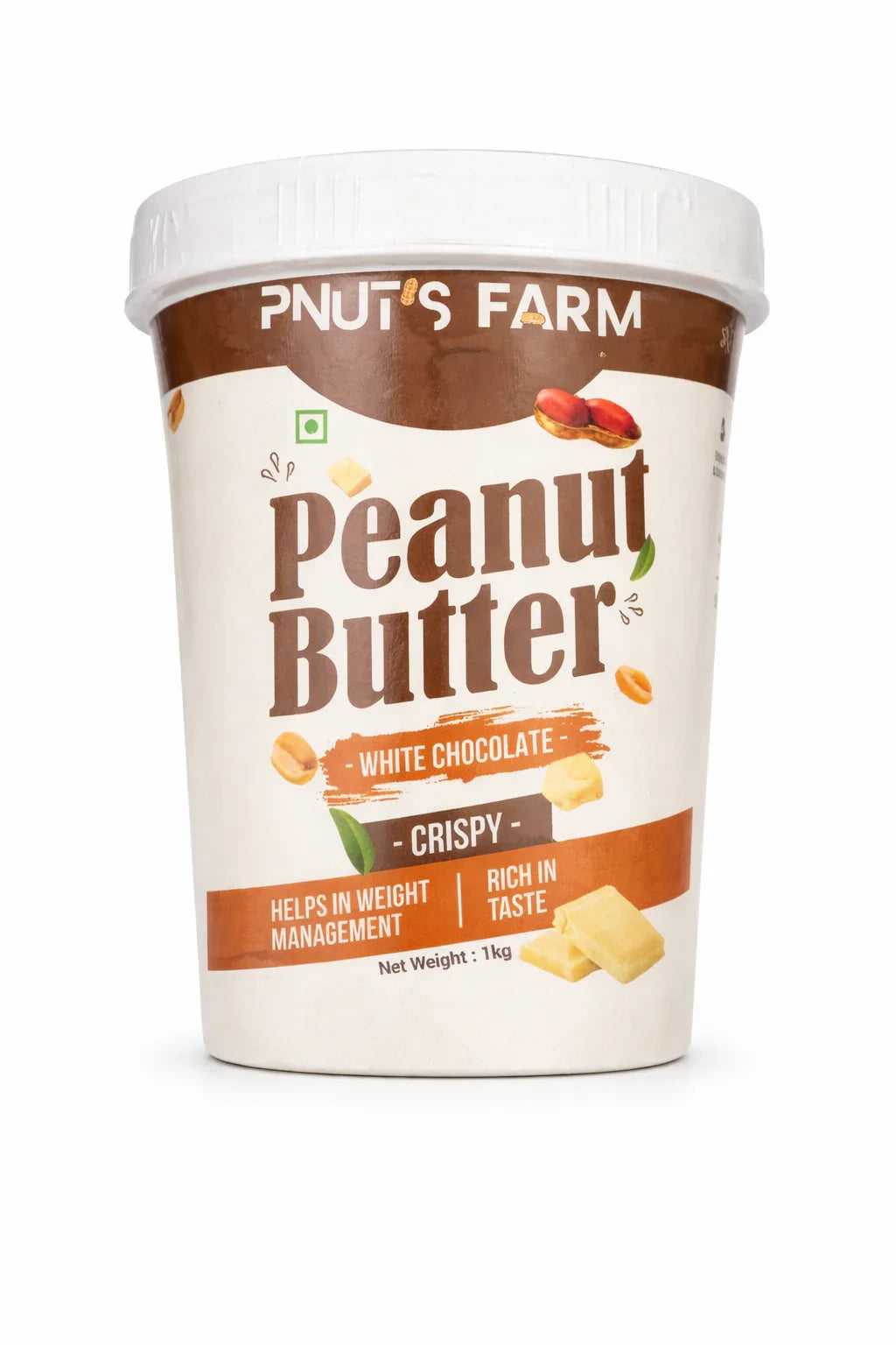 PNUT'S FARM WHITE CHOCOLATE PEANUT BUTTER 1KG - PNUT'S FARM