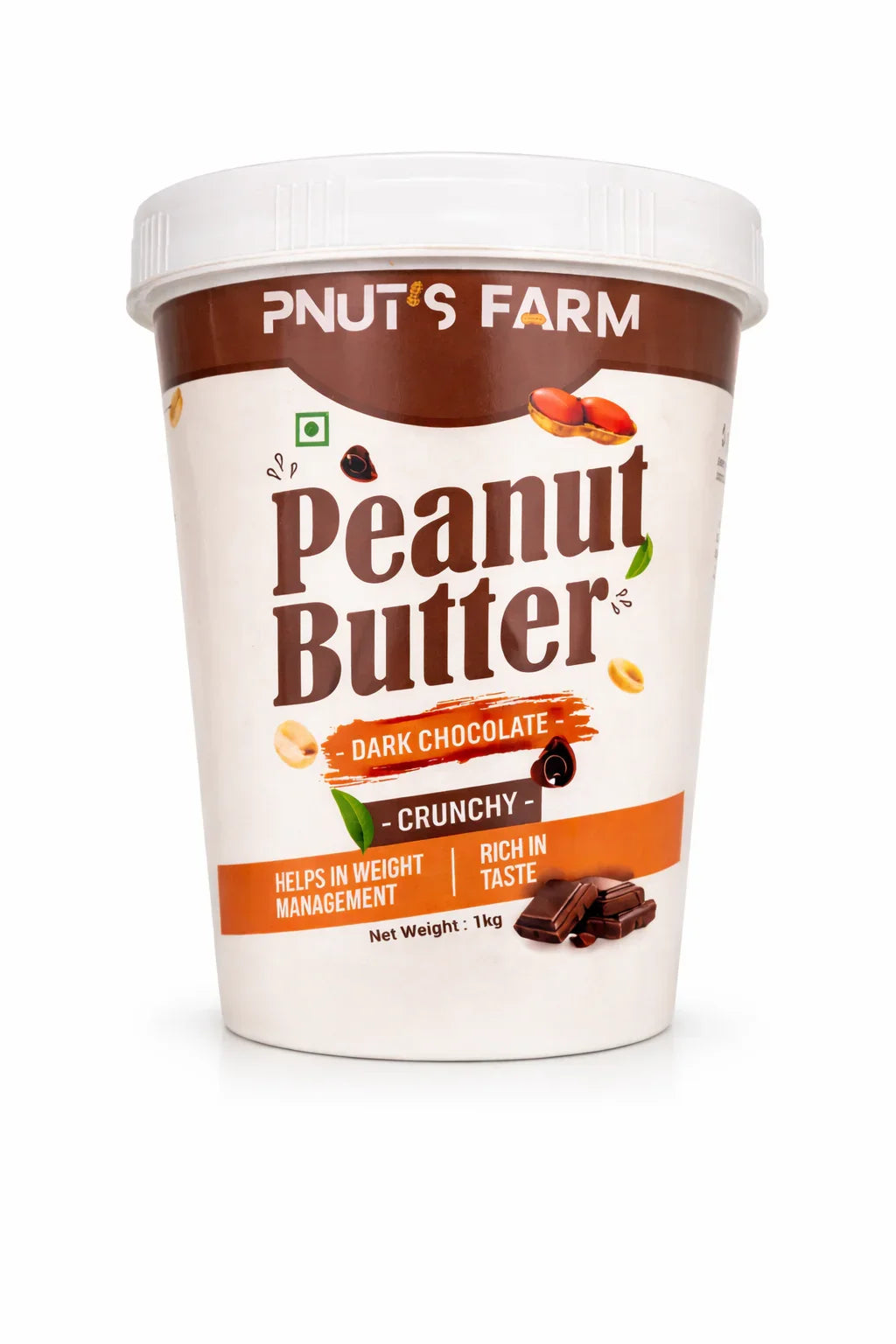 PNUT'S FARM DARK CHOCOLATE CRUNCHY 1KG - PNUT'S FARM