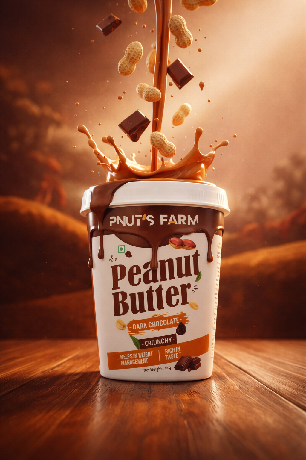 PNUT'S FARM DARK CHOCOLATE CRUNCHY 1KG