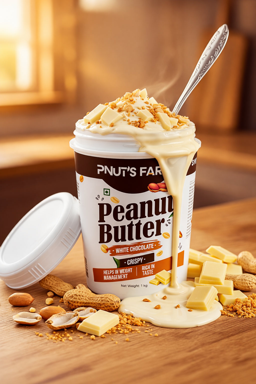 PNUT'S FARM WHITE CHOCOLATE PEANUT BUTTER 1KG