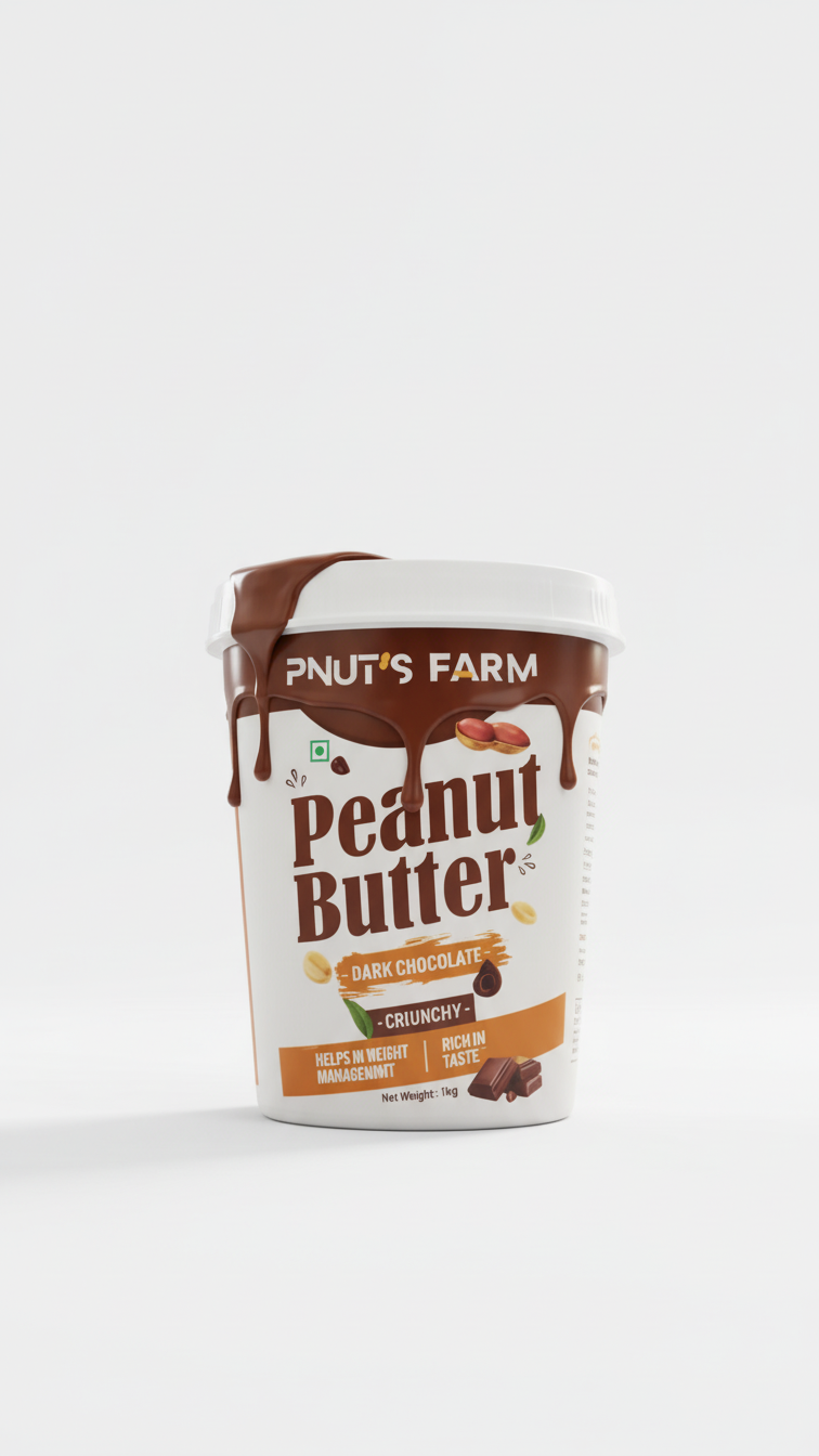 PNUT'S FARM DARK CHOCOLATE CRUNCHY 1KG | 24g Protein