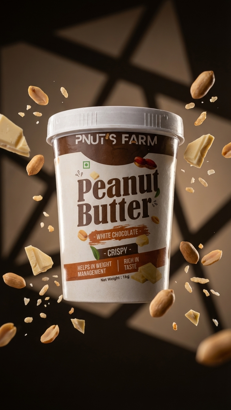 PNUT'S FARM WHITE CHOCOLATE CRISPY 1KG | 24g Protein